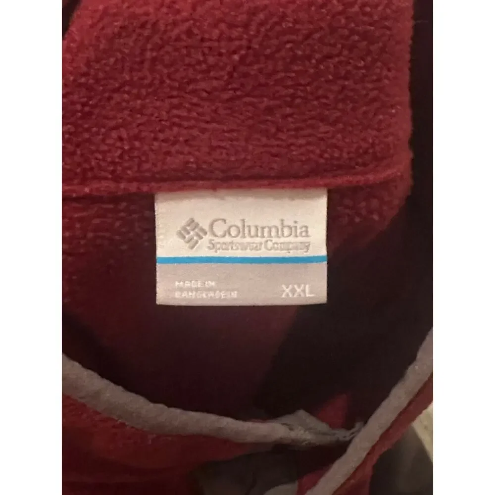 Columbia Steens Mountain 1/4 Snap Fleece Jacket Pullover Men's XXL Brown Red